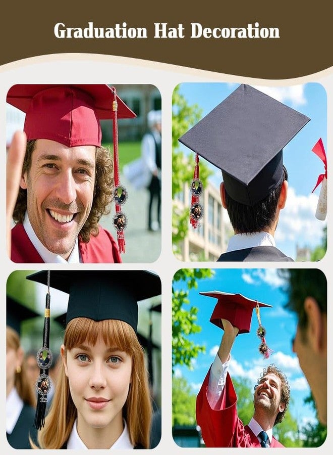 تعليقة صور مخصصة لتزيين قبعة التخرج للنساء والرجال، شرابة تخرج شخصية مع صورة، شرابة تذكارية مع صورة لقبعة التخرج، دفعة 2025، هدايا للخريجين في حفل التخرج - Image 4